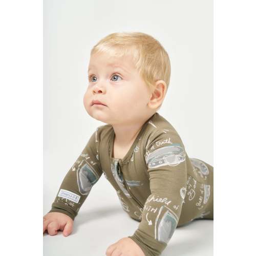 Armor of God Green PJ Footed Onesie Bamboo – Holy Pals