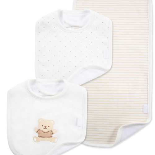 Gentle Bear Bib & Burp Set