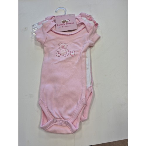 Luvable Friends Girl 3-Piece Teddy Bear Size Preemie