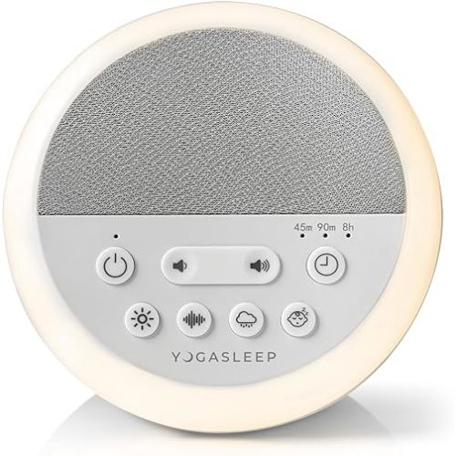Yogasleep Nod White Noise Sound Machine, With Soft Night Light & Sleep Timer, 20 Sound Options Including Lullabies, Nature & Pink Noise, Sleep Aid For Baby & Adults, Noise Canceling For Office Privacy