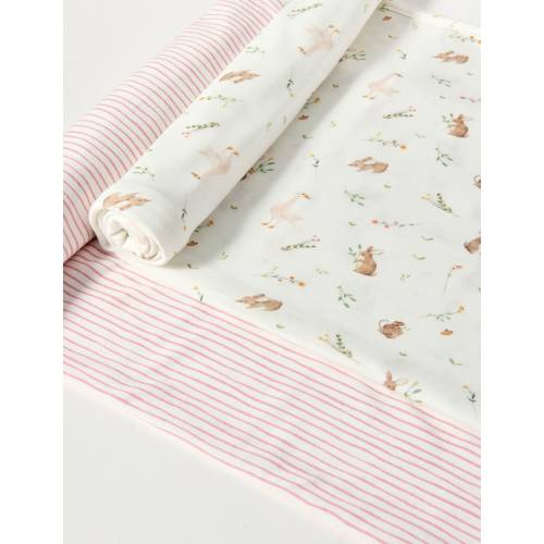 Little Bundle Jersey Wrap, 2-Pack, Meadow