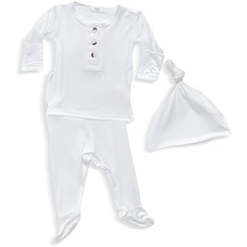 Coming Home Outfit and Hat Set for newborn boy and newborn girl, soft and stretchy gender neutral baby clothes, layette