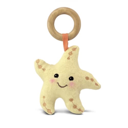 Organic Cotton Starfish Teething Rattle