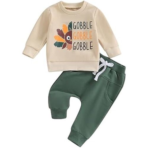 BemeyourBBs Toddler Baby Boy Fall Winter Clothes Funny Letter Long Sleeve Sweatshirt and Pants Set 2 Piece Sweatsuit Outfit