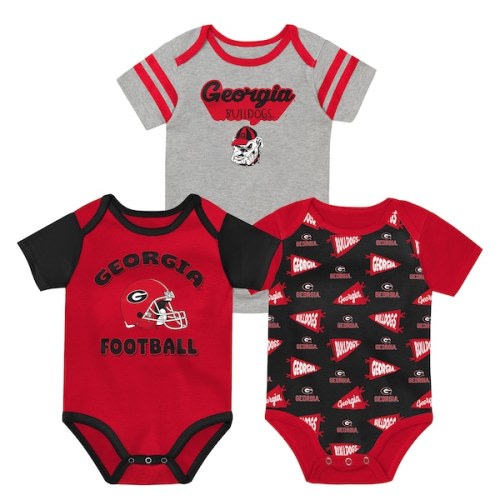 Newborn Outerstuff  Red Georgia Bulldogs Star Player Three-Piece Bodysuit Set