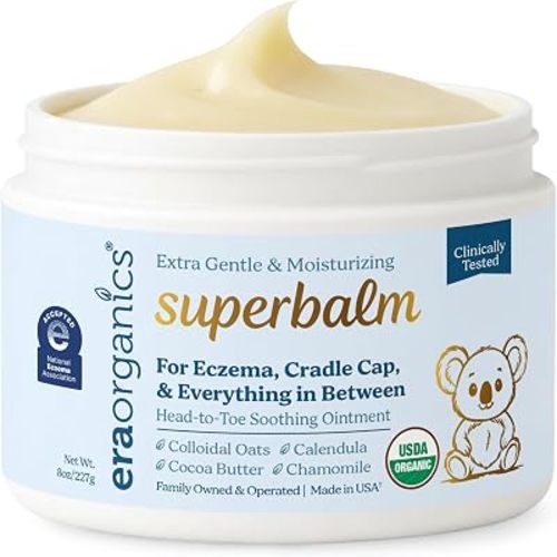 Superbalm USDA Organic Healing Ointment for Baby Eczema & Cradle Cap - 8oz