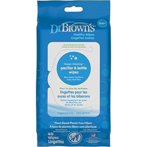 Dr. Brown's Pacifier and Bottle Wipes, 40 Count    - 3 pack