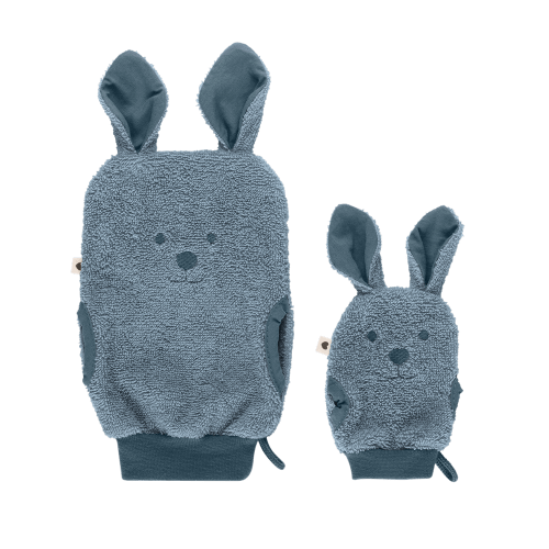 BIBS Kangaroo Bath Mitts - Petrol: Soft & Gentle Care – Bibsworld store US
