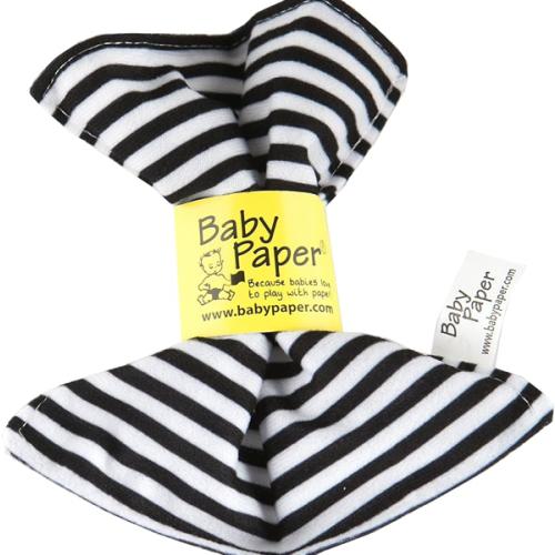 Original Baby Paper - Crinkle Teether and Sensory Toy for Babies and Infants | Black and White Stripes | Non-Toxic, Washable | Great for Baby Showers