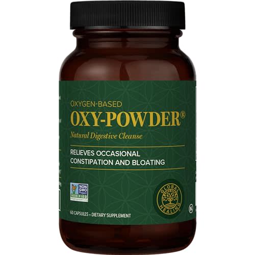 Oxy Powder Colon Cleanse, Constipation Relief, Detox for Weight Loss | Global Healing Gut Cleanse Detox Men Women Magnesium Oxide Stool Softener