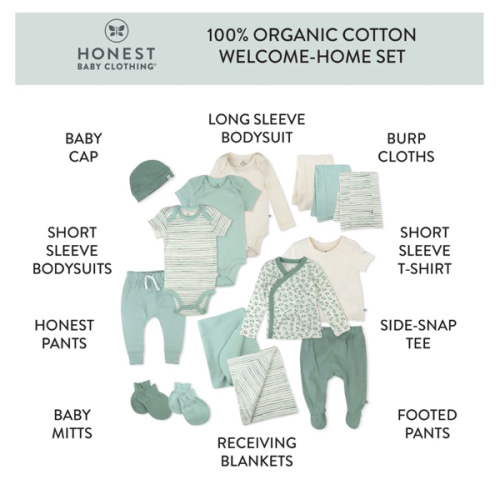 15-Piece WELCOME HOME Organic Cotton Gift Set | Honest Baby Clothing