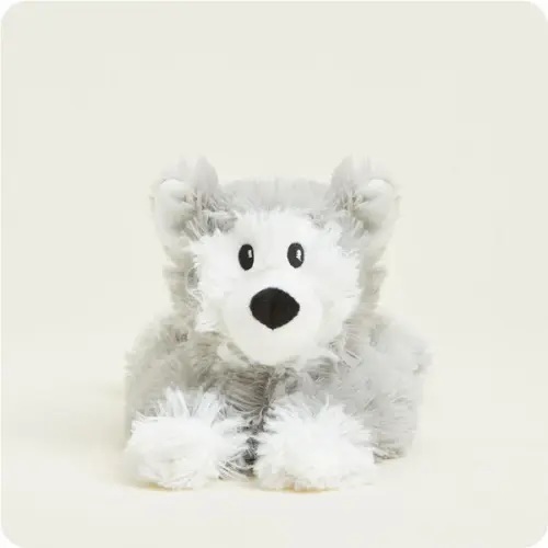 Warmies Junior 9” Husky Stuffed Animal, Microwavable Heated Plushies and Weighted Soft Plush Toys