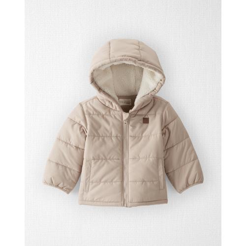 Baby Recycled Puffer Jacket in Tan - Style,Tan