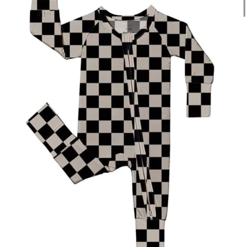 Baby Bamboo Fiber Zip-Up,Gray Plaid Print Romper, All-Season Knit Fabric Skinny Fit With Zipper Detail, Infant Baby Girl Clothes, Perfect For Outdoor Boy Gift. | SHEIN USA
