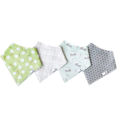 4 Pack Baby Bandana Bibs - Bogey