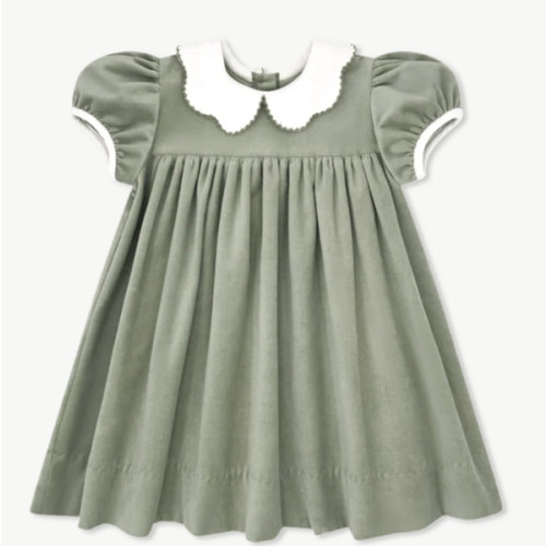 Special Moments Dress - Leyland Green Velvet