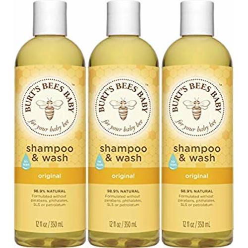 Burt's Bees Baby Bee Shampoo & Wash, 12 Fluid Ounces (Pack of 3) - Original
