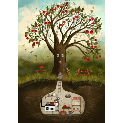 Cherry season / fine art print of my illustration