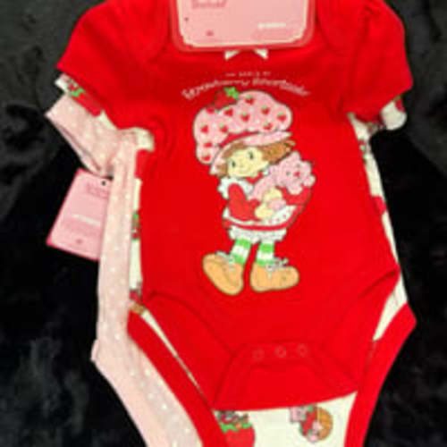 Strawberry Shortcake 12mo Baby Bodysuit Set