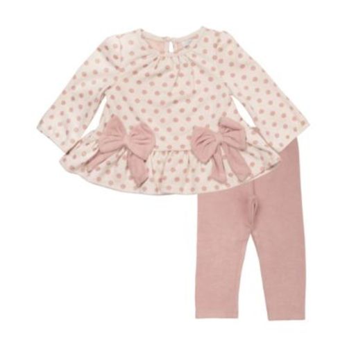 Baby Girls 2-Piece Polka Dot Sweater and Matching Leggings Set