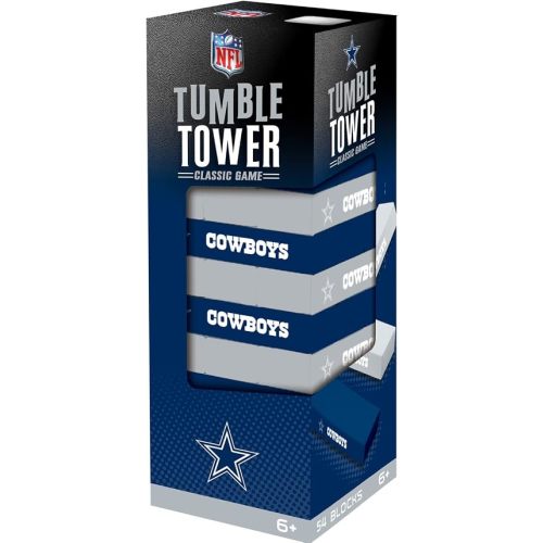 MasterPieces Game Day - NFL Dallas Cowboys - Officially Licensed Tumble Tower, Real Wood Blocks