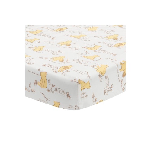 Disney Baby Storytime Pooh 100% Cotton Fitted Crib Sheet