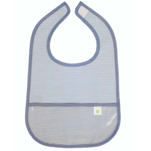The Wipe It Bib in Navy Mini Stripe