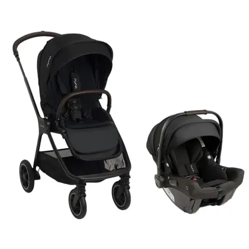 Nuna TRIV next + PIPA urbn Baseless Infant Car Seat Travel System - Caviar / Chocolate