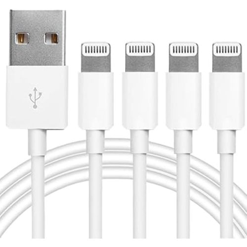4Pack Original Apple MFi Certified Charger Lightning to USB Charging Cable Cord Compatible iPhone 14/13/12/11 Pro/11/XS MAX/XR/8/7/6s Plus,iPad Pro/Air/Mini,iPod Touch (6ft)