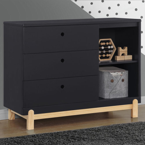Delta Children Poppy 3 Drawer Dresser with Cubbies and Interlocking Drawers & Reviews | Wayfair