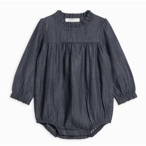 Chantal Chambray Ruffle Romper