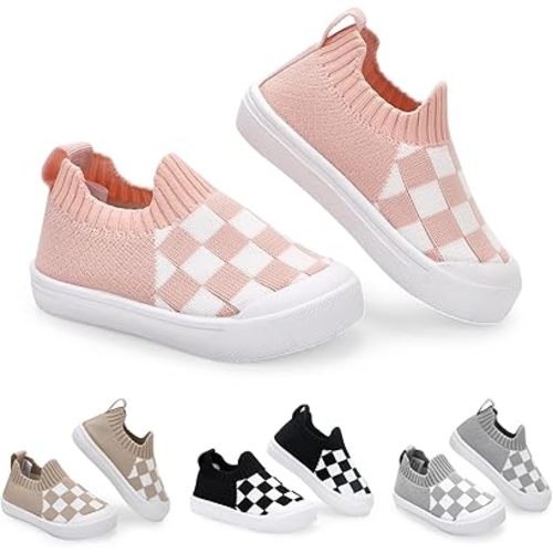 Mesh Toddler Shoes,Baby Sneakers Girls Boys, Baby Sock Shoe,Slip-On Baby Walking Shoes,Breathable Toddler Tennis Shoes,Baby Non-Slip Breathable Slippers with Soft Rubber Soles 6 9 12 18 24 Months