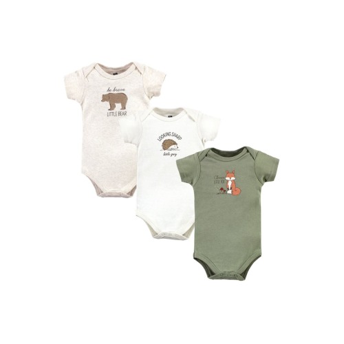 Soft Cotton Bodysuit Triple Pack, 3-6M