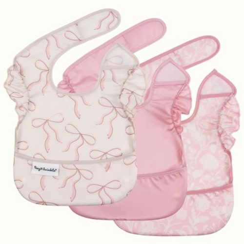 Tiny Twinkle Mess-Proof Baby Bibs | Waterproof, Wipeable Toddler Bibs with Catch-All Pocket | Feeding Bibs for Girls & Boys
