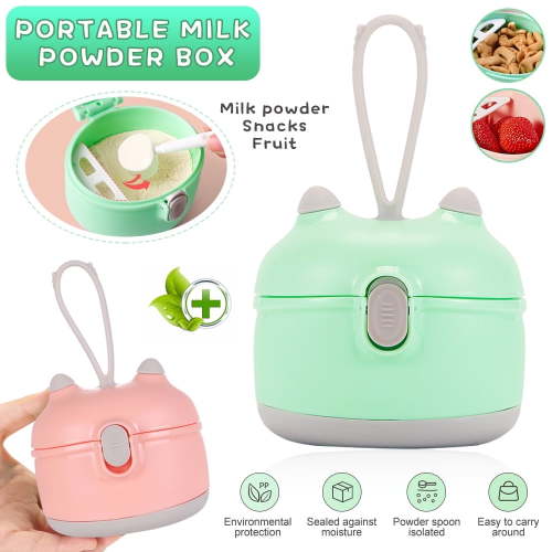 LNKOO Baby Formula Dispenser Portable Milk Powder Dispenser Snack Storage Container for Travel Bedroom Outdoor