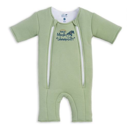 HALO Baby Merlin Magic Sleepsuit 100% Cotton Three Quarter Sleeve Wearable Blanket - Sage Green - S