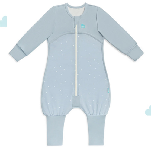 Sleep Suit Long Sleeve 1.0 TOG Cotton Powder Blue Twinkle – Love to Dream US