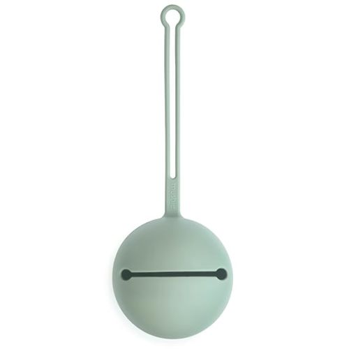 mushie Silicone Pacifier Holder Case (Cambridge Blue)