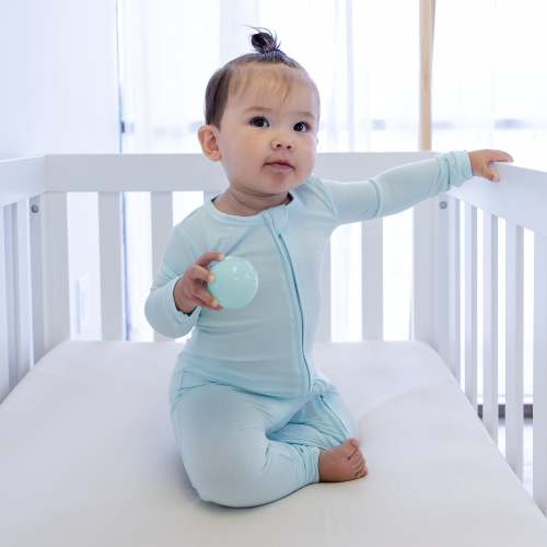 Bumbunny Baby | Toddler Zip Romper in Aqua – Larkspur Baby Outlet