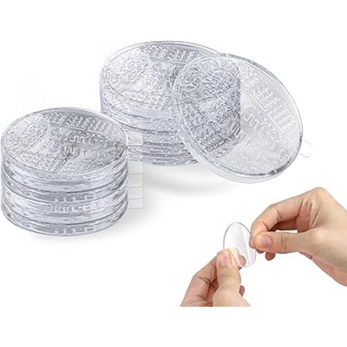 Non Slip Furniture Pads, 12 PCS Clear No Skid Furniture Grippers, Self Adhesive Anti Slip Furniture Pads, Anti Slide Hardwood Floors Protectors for Keep Couch Stoppers (1.57Inch Round)