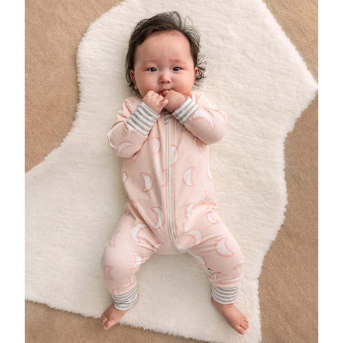 Footless Romper Cotton Pink Eclipse