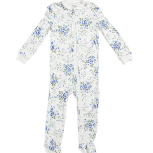 Infant Girls Toile Print Super Soft Zip Front Coveralls