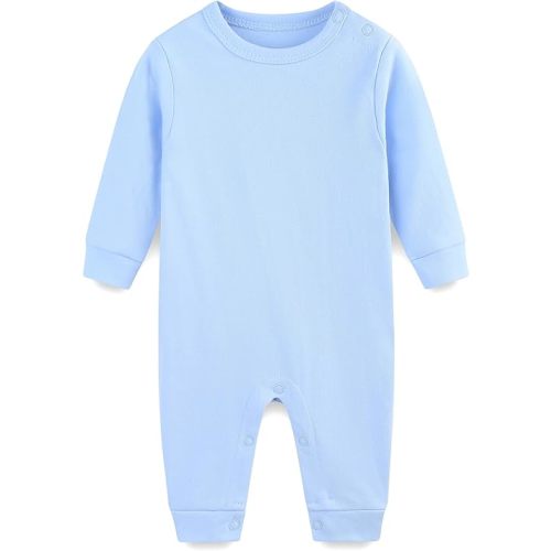 Baby Girl Boy Outfit Infant 100% Cotton Long Sleeve Newborn Romper Unisex Footless Jumpsuit