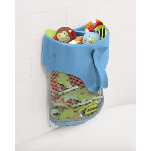 Blue/Gray Moby Scoop & Splash Bath Toy Organizer | skiphop.com
