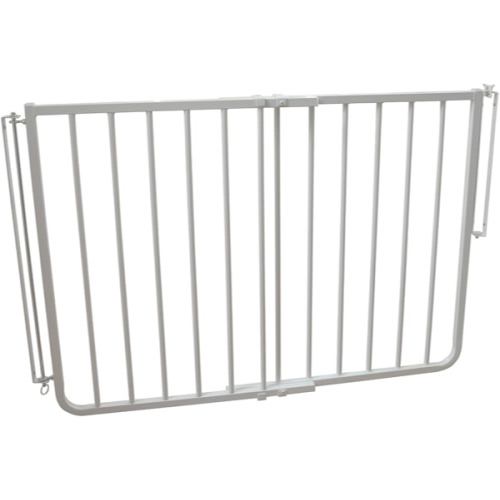 Cardinal Gates SS30 Stairway Special Baby Gate for Top of Stairs - Adjustable Indoor Dog Gate - Aluminum Metal Safety Gate for Kids & Pets - 27 to 42.5 Inches Wide - White