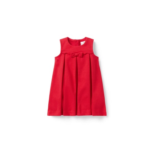 Pleated Ponte Dress, 3-6M
