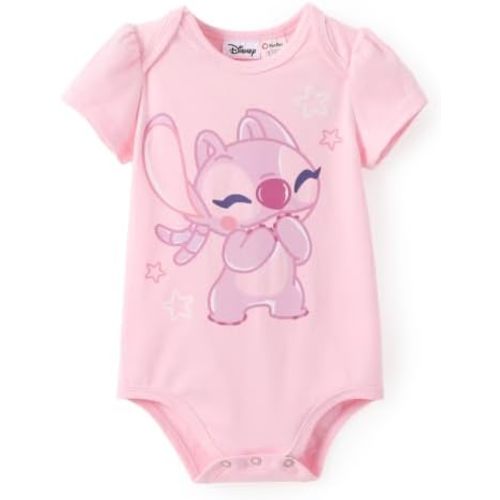 Disney Stitch Princess Marvel Spiderman Mickey and Friends Baby Girls Clothes Snap Bodysuit for Newborn to Infant