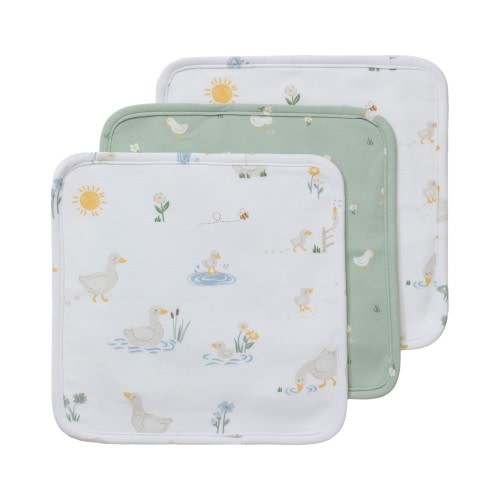 Living Textiles Wash Cloths 3 Pack Goosey Goosey
