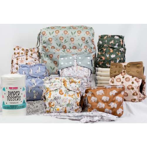 Safari Dreams Ultimate AIO - Cloth Diaper Starter Bundles
