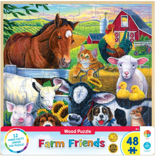 Farm Friends Wood Puzzle 48pc